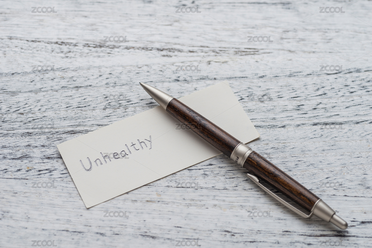 鉛筆和寫有不健康的單詞的卡片（主預(yù)覽-8844158） - 未分類 - 站酷設(shè)計(jì)師蔚藍(lán)的白日夢(mèng)原創(chuàng)素材 - 站酷ZCOOL