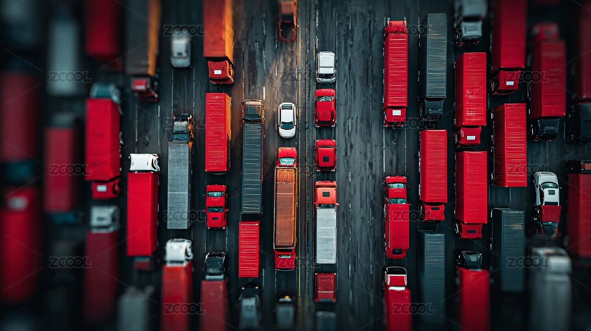 俯拍道路上密集的多彩車(chē)輛（主預(yù)覽-10649674） - 未分類(lèi) - 站酷設(shè)計(jì)師LGj1REoP9G原創(chuàng)素材 - 站酷ZCOOL