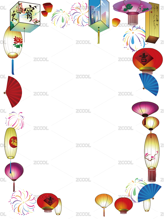 元宵燈籠邊框背景（主預(yù)覽-2815494） - 未分類 - 站酷設(shè)計(jì)師viviflower原創(chuàng)素材 - 站酷ZCOOL