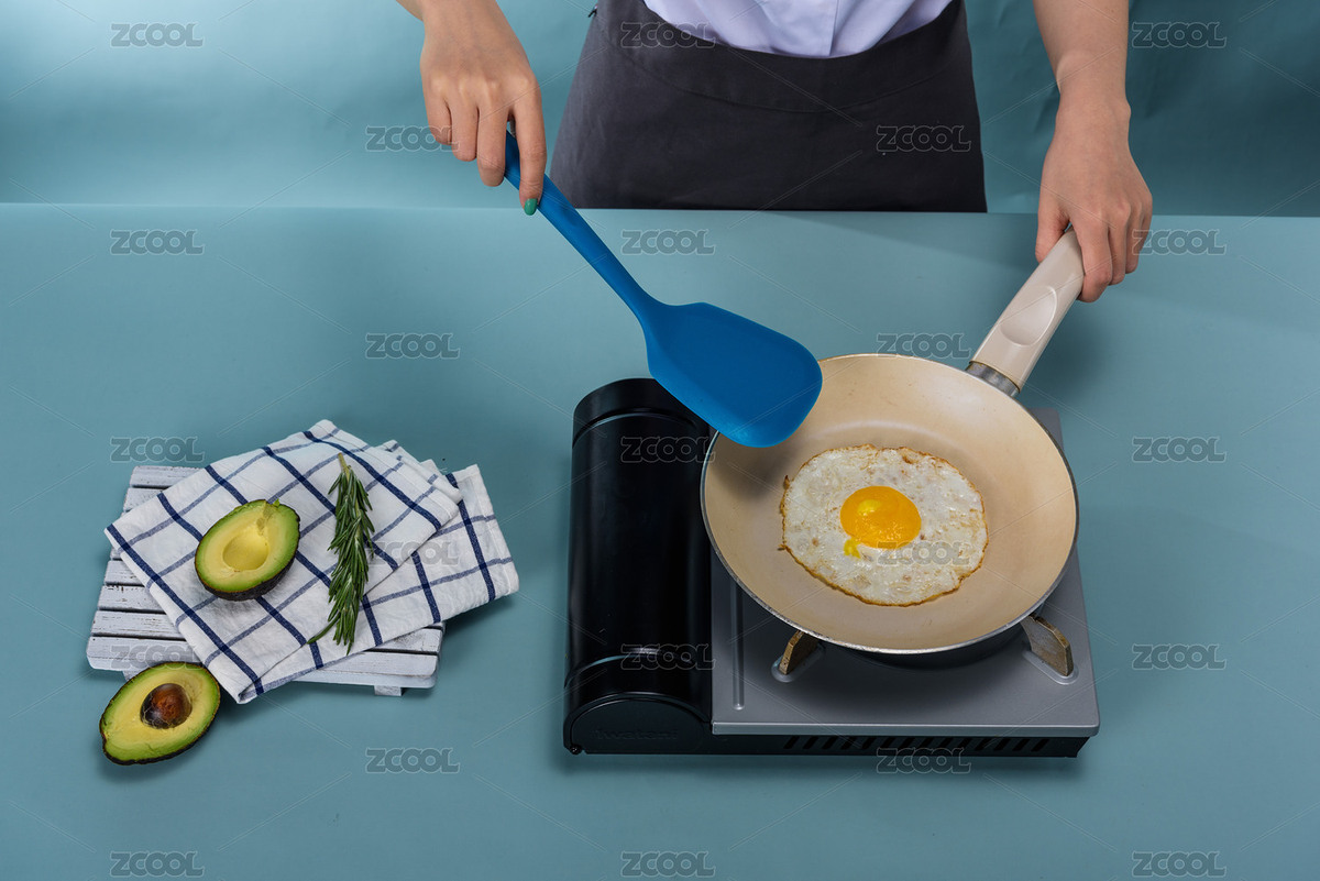 藍(lán)色的鏟勺煎雞蛋藍(lán)色背景（主預(yù)覽-3048697） - 未分類(lèi) - 站酷設(shè)計(jì)師forgetsky原創(chuàng)素材 - 站酷ZCOOL