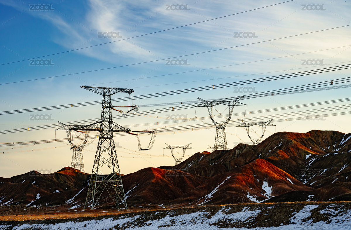 中國敦煌戈壁上的輸電塔（主預(yù)覽-9495687） - 未分類 - 站酷設(shè)計(jì)師yumiyun原創(chuàng)素材 - 站酷ZCOOL