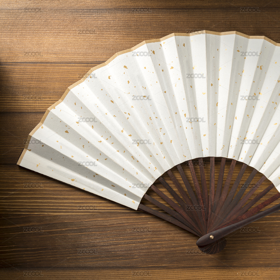 一把折扇紙扇擺放在木桌面上特寫（主預覽-6069301） - 未分類 - 站酷設計師金翅大鵬原創(chuàng)素材 - 站酷ZCOOL