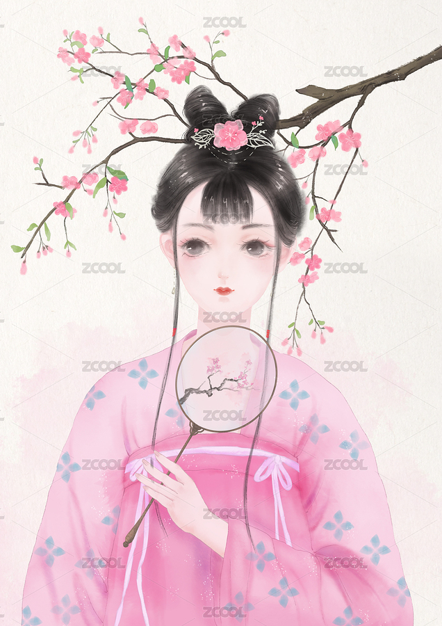 桃花小姐姐（主預(yù)覽-3657523） - 未分類 - 站酷設(shè)計師喂愛概述原創(chuàng)素材 - 站酷ZCOOL