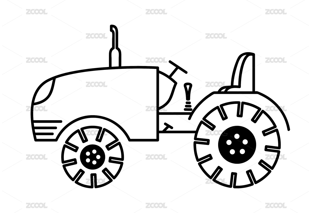 拖拉機卡通簡筆畫（主預(yù)覽-6819857） - 未分類 - 站酷設(shè)計師吖咪畫畫原創(chuàng)素材 - 站酷ZCOOL