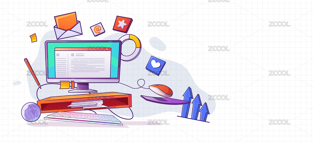 電腦桌面顯示郵件信息矢量插畫（主預(yù)覽-3846346） - 未分類 - 站酷設(shè)計(jì)師SA九五二七原創(chuàng)素材 - 站酷ZCOOL