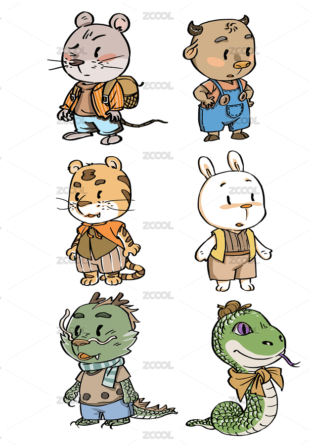十二生肖（主預(yù)覽-2859343） - 未分類 - 站酷設(shè)計(jì)師葫蘆湖的蟲(chóng)子原創(chuàng)素材 - 站酷ZCOOL