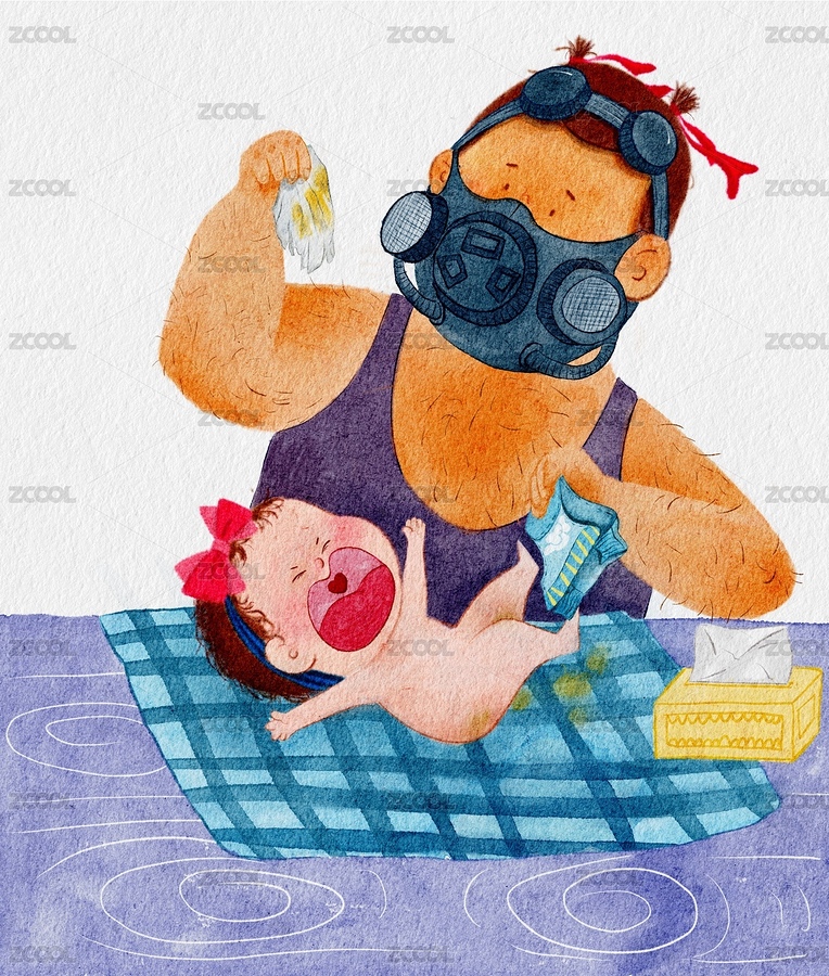 換尿布的寶寶（主預(yù)覽-513719） - 未分類 - 站酷設(shè)計師是林小七喲原創(chuàng)素材 - 站酷ZCOOL