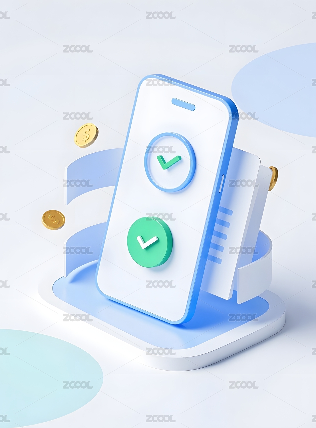 手机支付成功科技图标