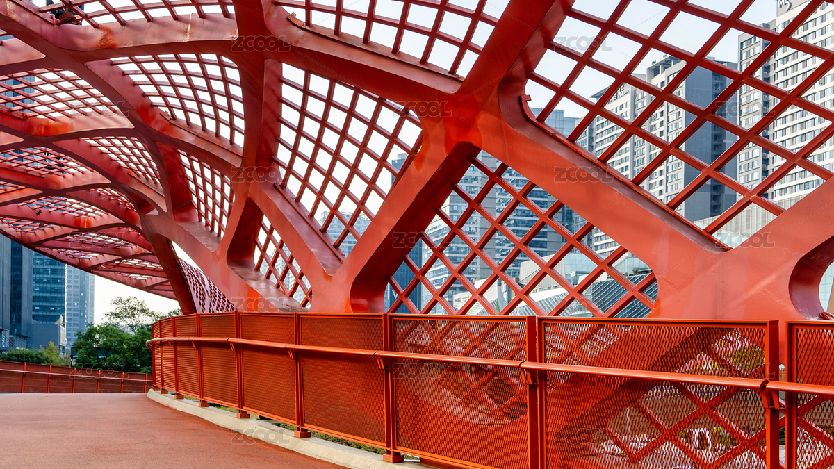 成都紅色的人行天橋（主預(yù)覽-8958409） - 未分類(lèi) - 站酷設(shè)計(jì)師攝影師慢速航班原創(chuàng)素材 - 站酷ZCOOL
