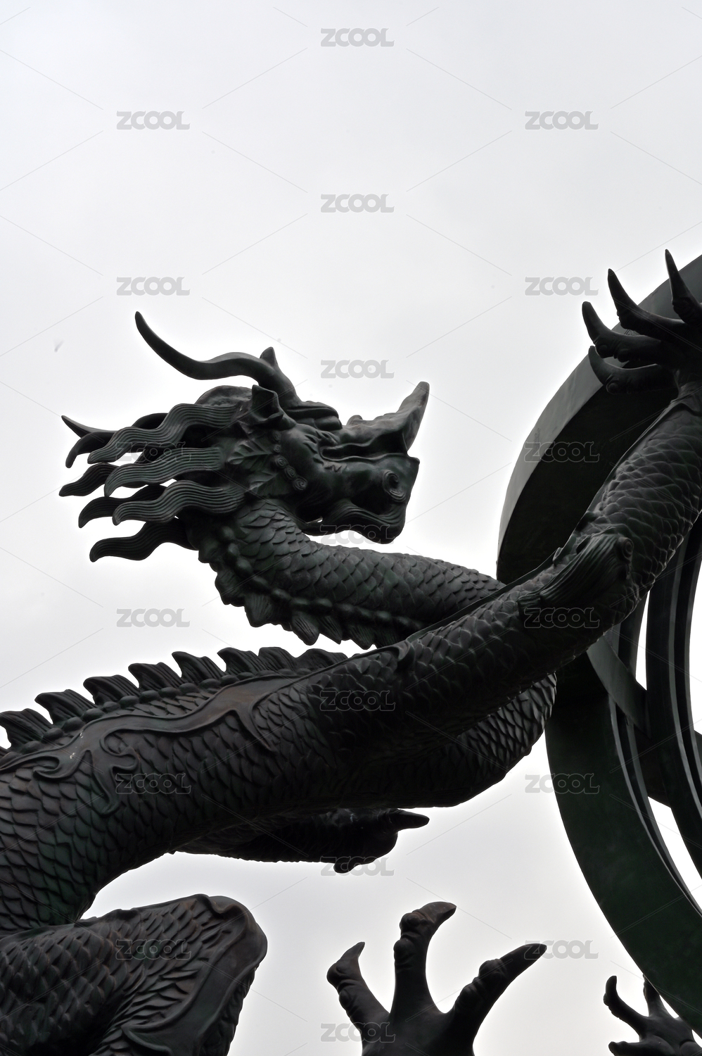 大型户外景观雕塑-中国龙剪影