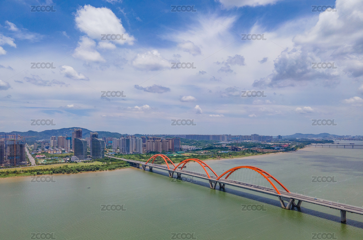 航拍長沙湘江福元路大橋及城市天際線（主預覽-778614） - 未分類 - 站酷設計師eluheral原創(chuàng)素材 - 站酷ZCOOL