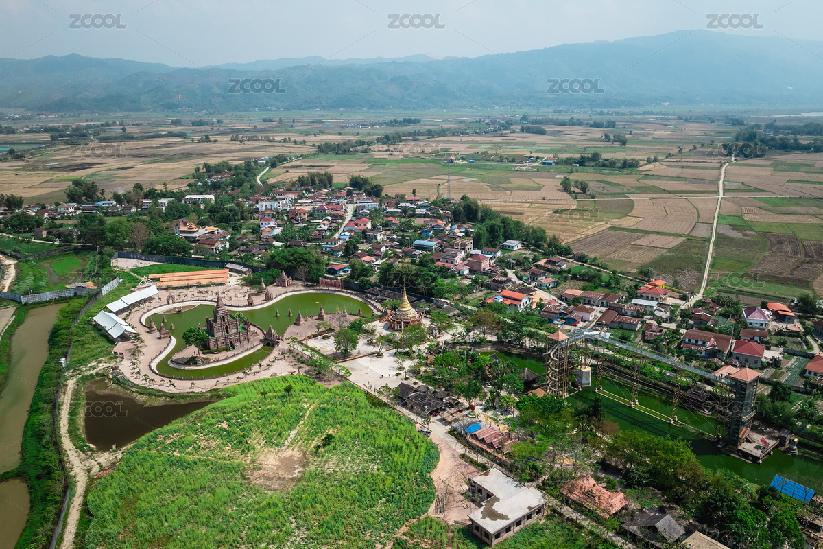 云南德宏州瑞丽一寨两国景区航拍风光（主预览-1565586） - 未分类 - 站酷设计师陈小羊Timeline原创素材 - 站酷ZCOOL