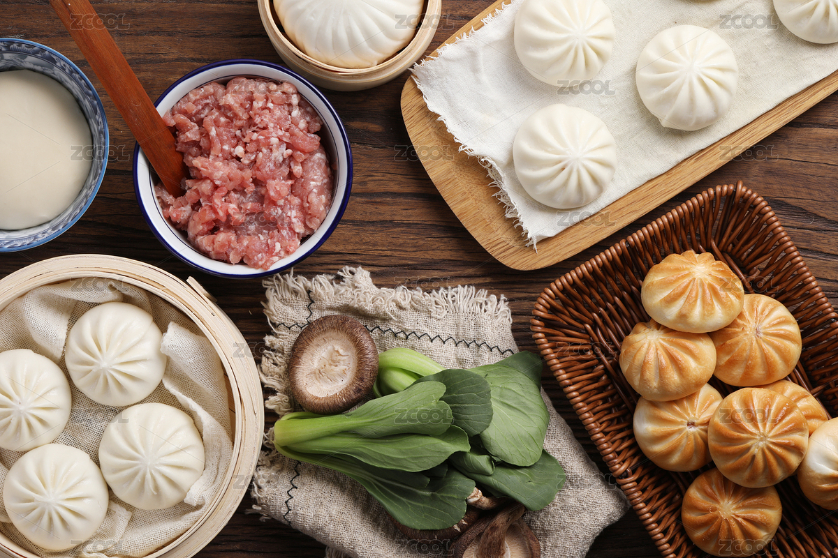 木頭桌子上的中國傳統(tǒng)主食包子（主預覽-9048796） - 未分類 - 站酷設計師北京李偉佳原創(chuàng)素材 - 站酷ZCOOL
