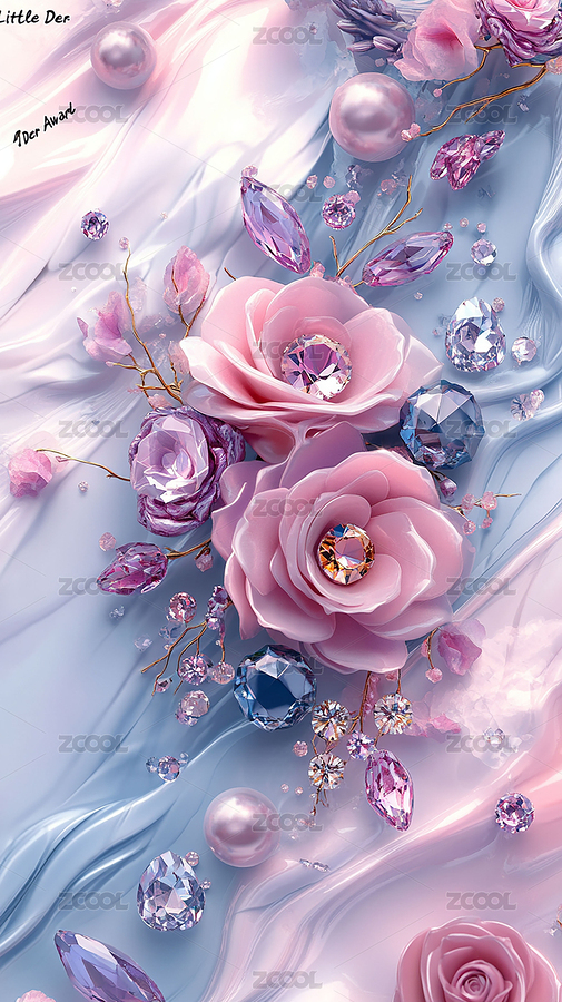 精致奢華蝴蝶愛心花朵藝術壁紙（主預覽-7624529） - 未分類 - 站酷設計師一只會飛的鳥1234原創(chuàng)素材 - 站酷ZCOOL