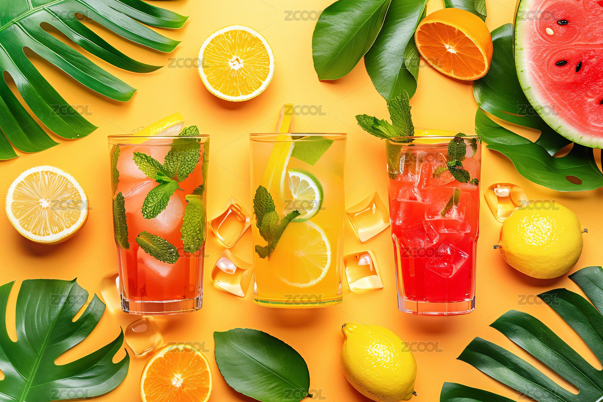 夏季水果茶飲料食品健康夏至節(jié)氣清涼插畫（主預(yù)覽-7365895） - 未分類 - 站酷設(shè)計(jì)師熊伍_原創(chuàng)素材 - 站酷ZCOOL