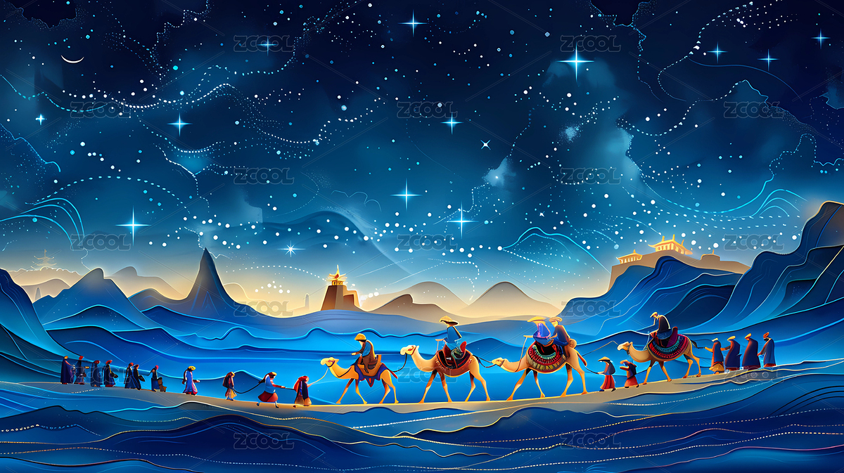 丝绸之路驼队（主预览-3689847） - 未分类 - 站酷设计师chuangmei2008原创素材 - 站酷ZCOOL