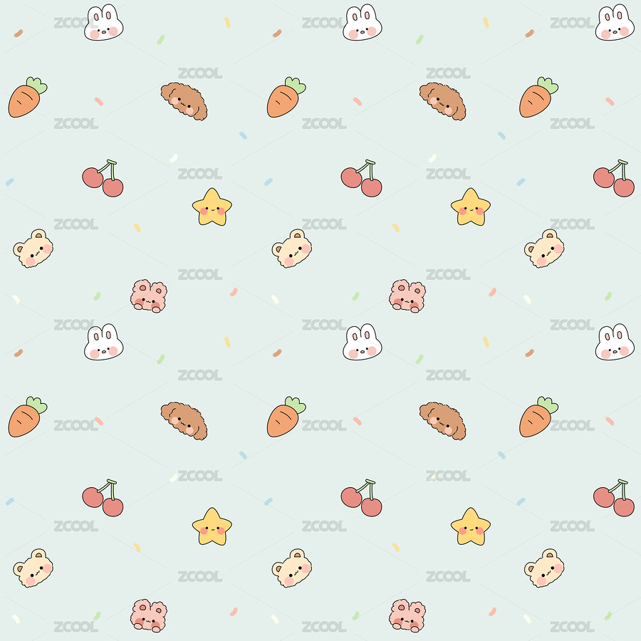 可爱卡通图案背景（主预览-12585068） - 未分类 - 站酷设计师清子5原创素材 - 站酷ZCOOL