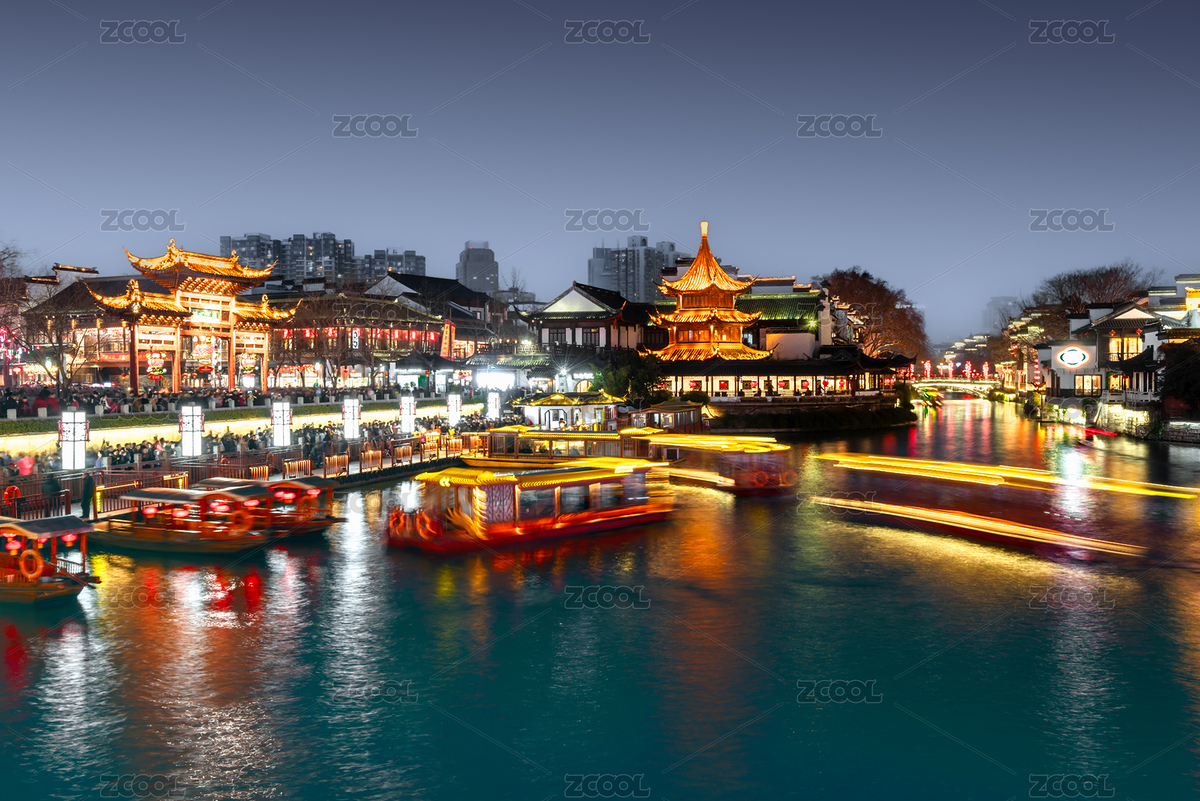 南京秦淮河夜景（主预览-5179518） - 未分类 - 站酷设计师gelinxd原创素材 - 站酷ZCOOL