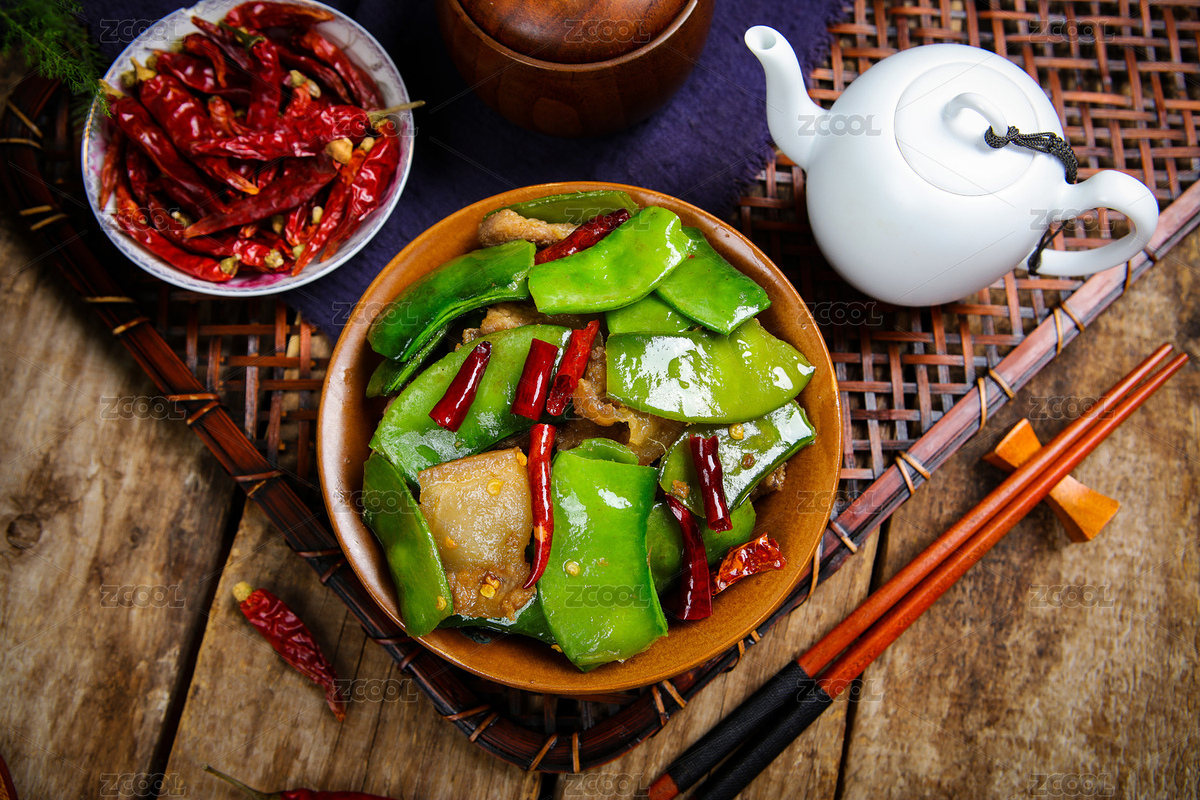 美味家常菜油豆角炒肉片（主预览-2765438） - 未分类 - 站酷设计师昙华碎影原创素材 - 站酷ZCOOL