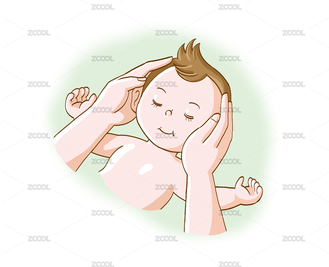 給寶寶做親子撫觸操，親撫寶寶頭部（主預(yù)覽-8917073） - 未分類 - 站酷設(shè)計師playthink原創(chuàng)素材 - 站酷ZCOOL