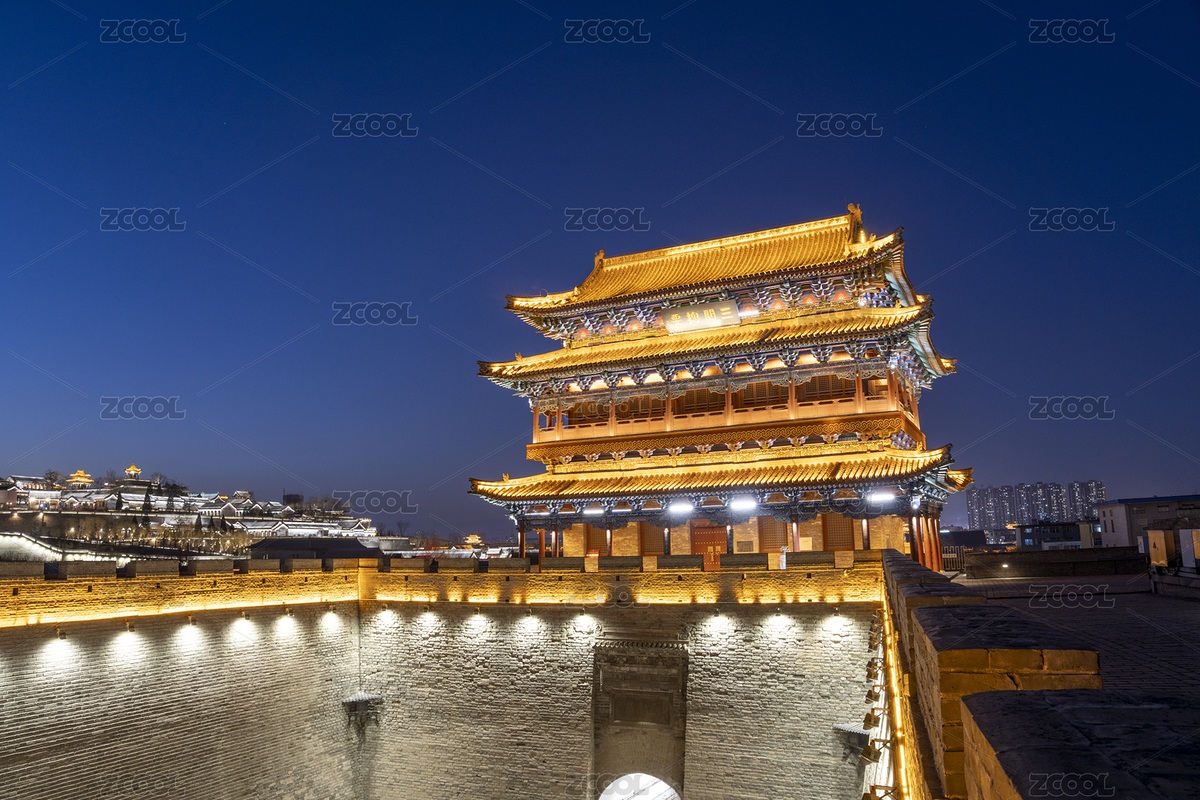 山西忻州古城城楼夜景灯光（主预览-10567036） - 未分类 - 站酷设计师Pjinsu原创素材 - 站酷ZCOOL