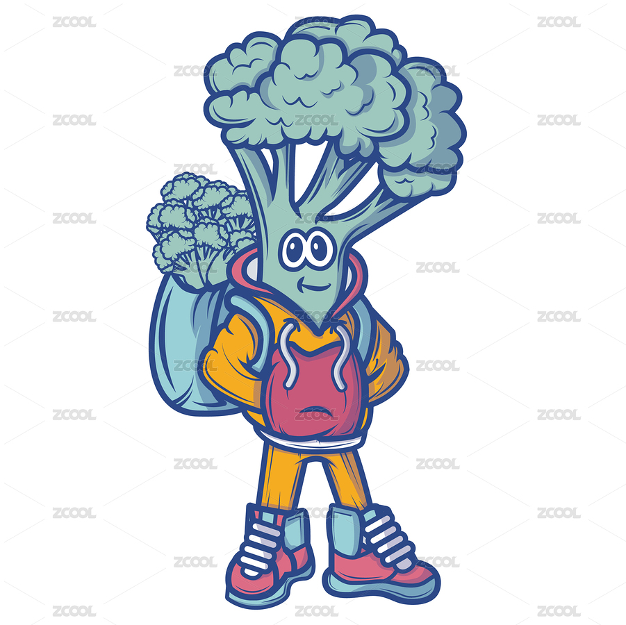 西蘭花擬人形象角色插畫（主預覽-4704175） - 未分類 - 站酷設計師喬伊小姐原創(chuàng)素材 - 站酷ZCOOL