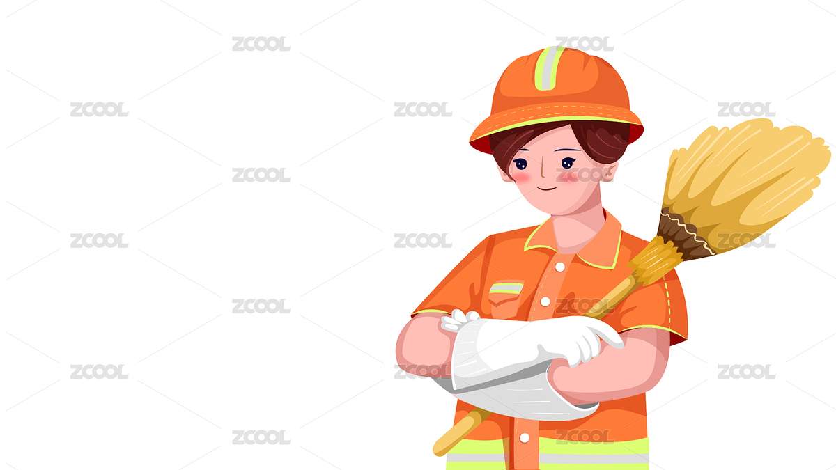 環(huán)衛(wèi)工人白色背景矢量插畫（主預覽-3912210） - 未分類 - 站酷設計師木有魚丸000原創(chuàng)素材 - 站酷ZCOOL