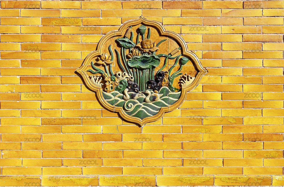 北京故宫博物院荷花纹琉璃墙（主预览-8280907） - 未分类 - 站酷设计师caowei430237原创素材 - 站酷ZCOOL