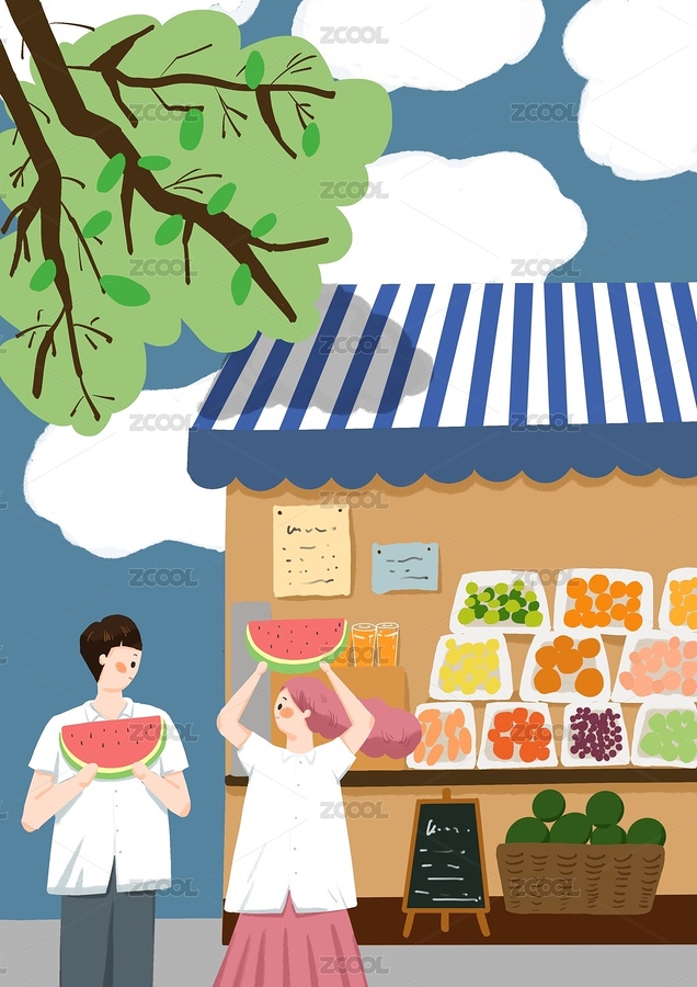 情侶日常插畫（主預(yù)覽-219685） - 未分類 - 站酷設(shè)計(jì)師王王www原創(chuàng)素材 - 站酷ZCOOL