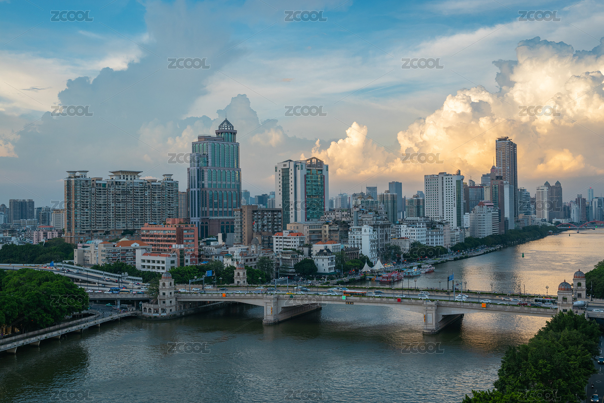 广州珠江两岸西堤多云景观（主预览-8407371） - 未分类 - 站酷设计师诗诗是诗诗原创素材 - 站酷ZCOOL