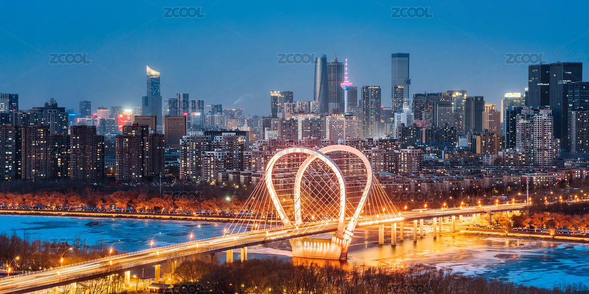 中国辽宁沈阳三好桥和城市天际线高视角夜景（主预览-9335008） - 未分类 - 站酷设计师Govan原创素材 - 站酷ZCOOL