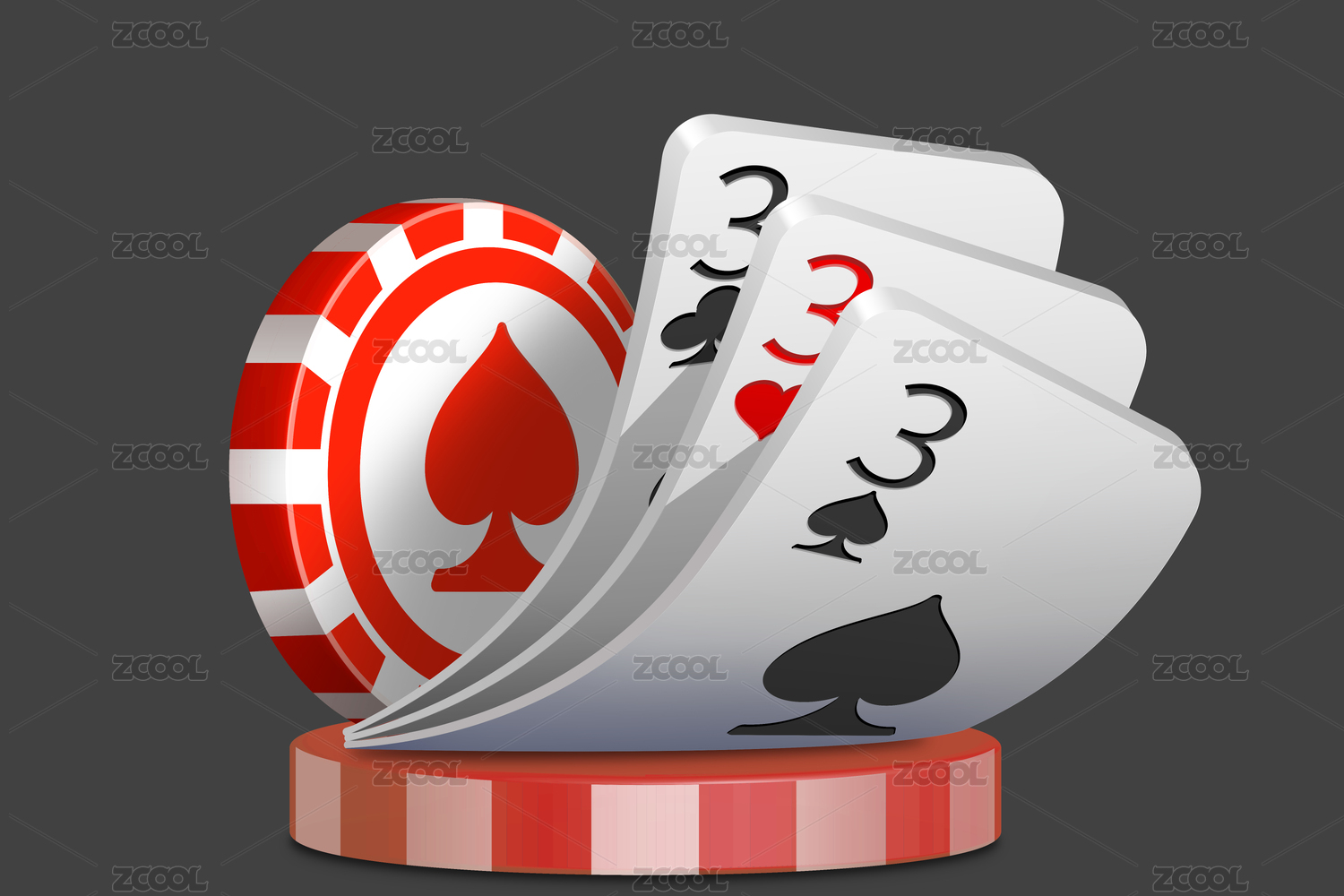 扑克牌棋牌游戏UI图标设计素材