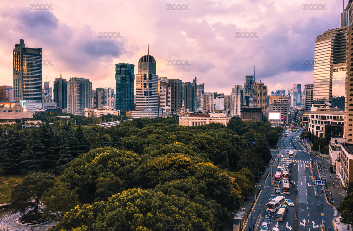 上海浦西城市黃昏航拍（主預(yù)覽-7181426） - 未分類 - 站酷設(shè)計師胖猴stevenhk原創(chuàng)素材 - 站酷ZCOOL