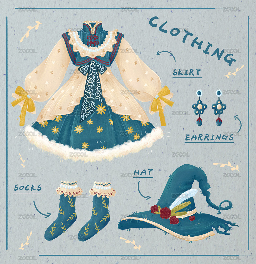 女巫的服饰（主预览-8939604） - 未分类 - 站酷设计师覃西西子原创素材 - 站酷ZCOOL