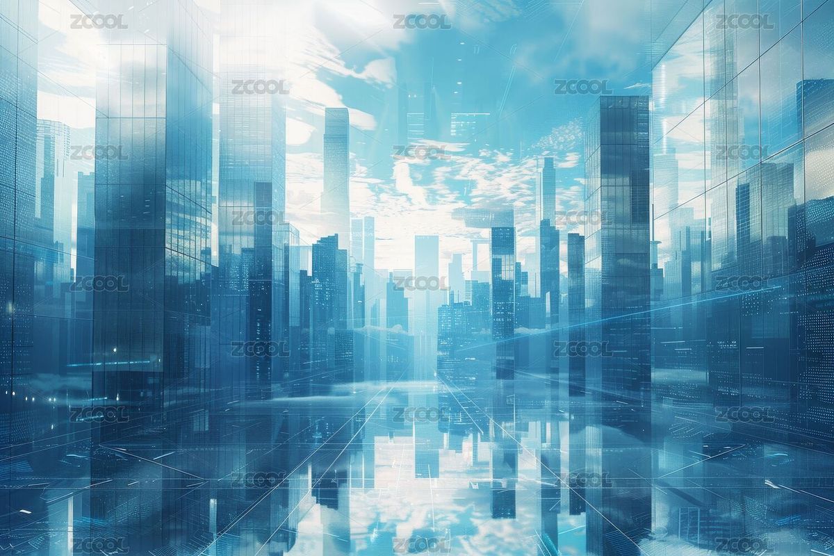 未來城市大廈景觀摩天大樓背景科技廣告海報（主預覽-2352776） - 未分類 - 站酷設(shè)計師陸柒同學原創(chuàng)素材 - 站酷ZCOOL