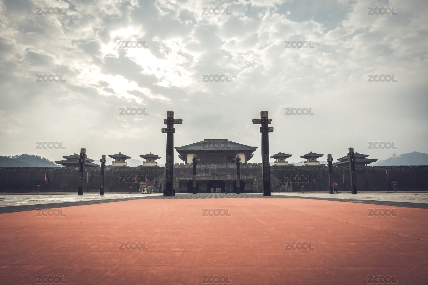 中国浙江省金华市东阳市横店秦王宫影视城古建筑