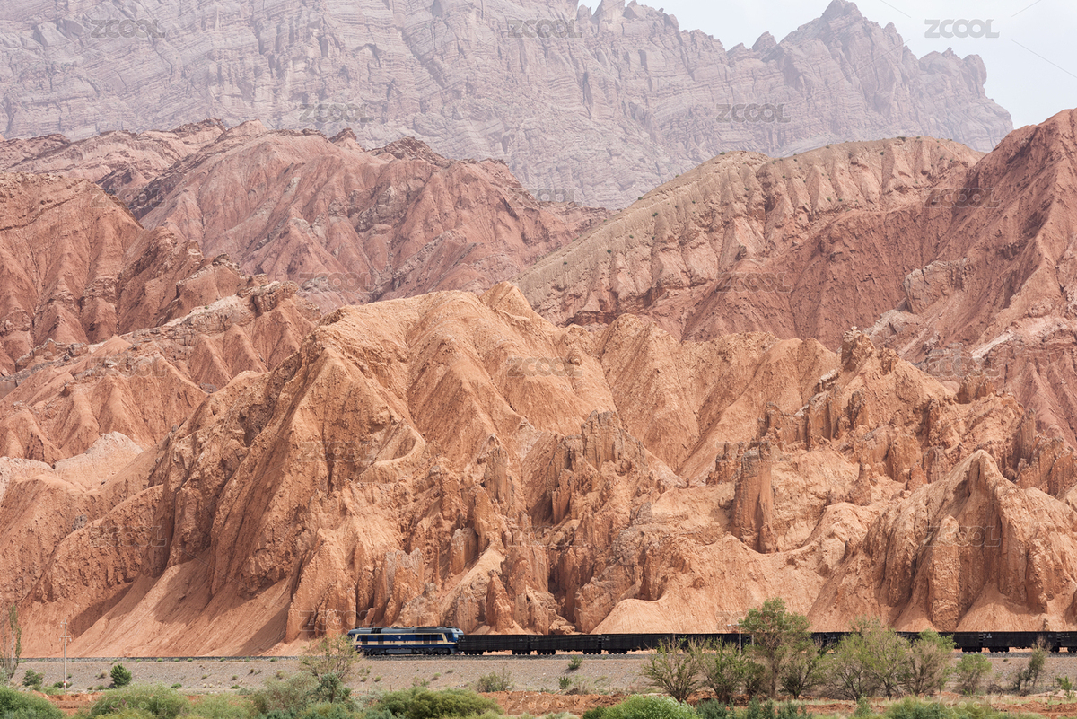 中國新疆庫車紅山大峽谷與庫俄鐵路（主預覽-8719819） - 未分類 - 站酷設計師小神仙628原創(chuàng)素材 - 站酷ZCOOL