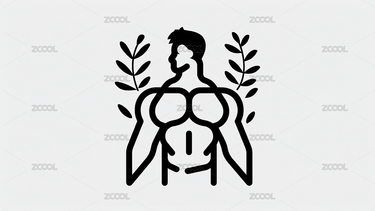 肌肉健身男人簡(jiǎn)約LOGO設(shè)計(jì)（主預(yù)覽-6983674） - 未分類(lèi) - 站酷設(shè)計(jì)師nON74cAVIp原創(chuàng)素材 - 站酷ZCOOL