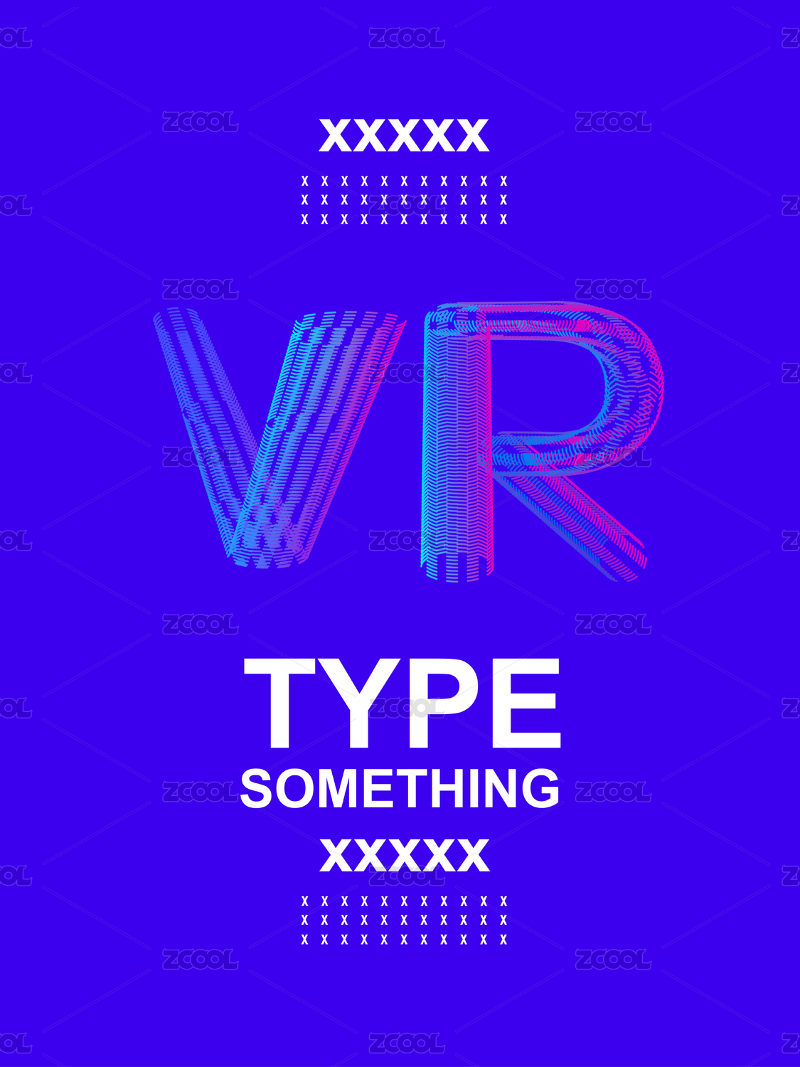 VR技术海报字体设计素材