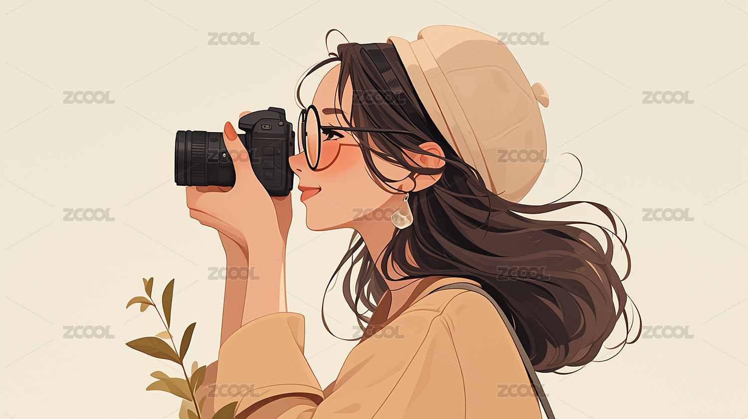 摄影的女生