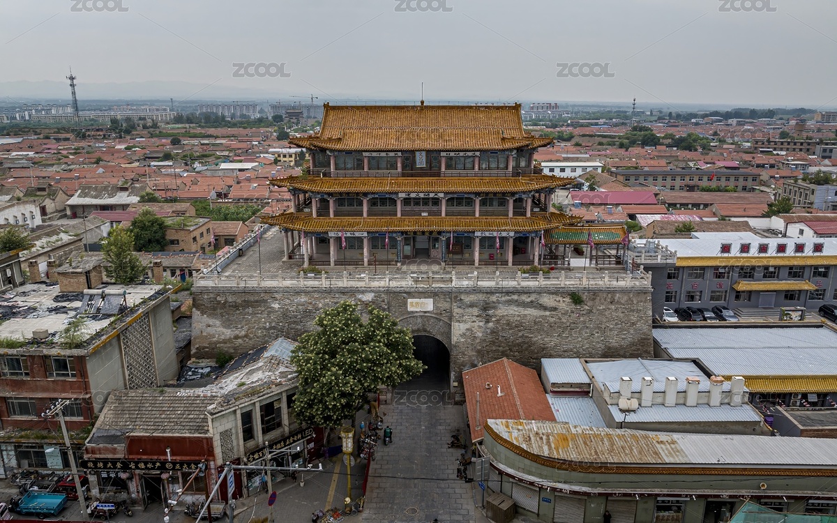 河北省张家口市蔚县蔚州古城鼓楼航拍（主预览-11103140） - 未分类 - 站酷设计师JuikangHsieh原创素材 - 站酷ZCOOL