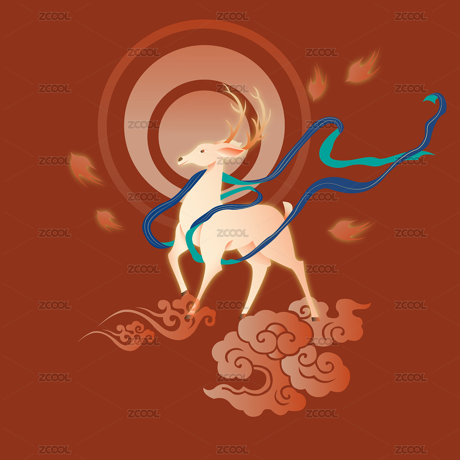 敦煌壁畫鹿王飛天（主預(yù)覽-4285102） - 未分類 - 站酷設(shè)計(jì)師KANLIU原創(chuàng)素材 - 站酷ZCOOL
