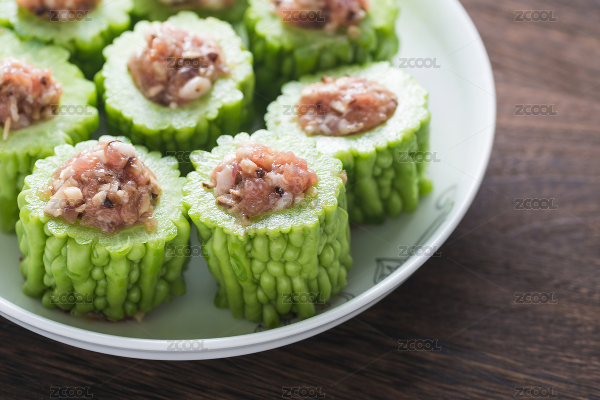 一盤鮮美營養(yǎng)的苦瓜釀豬肉（主預(yù)覽-6536239） - 未分類 - 站酷設(shè)計師蔚藍的白日夢原創(chuàng)素材 - 站酷ZCOOL