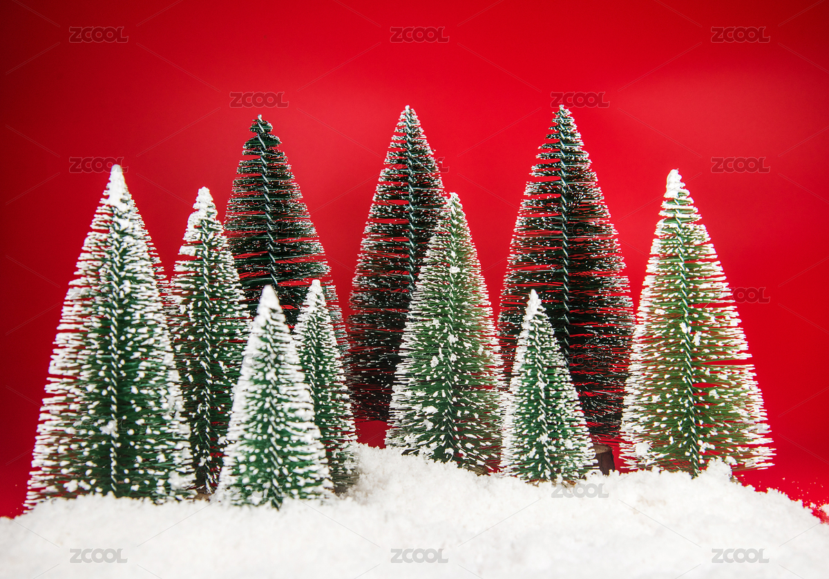 紅色背景中的圣誕樹雪松模型（主預覽-4694550） - 未分類 - 站酷設計師racin原創(chuàng)素材 - 站酷ZCOOL