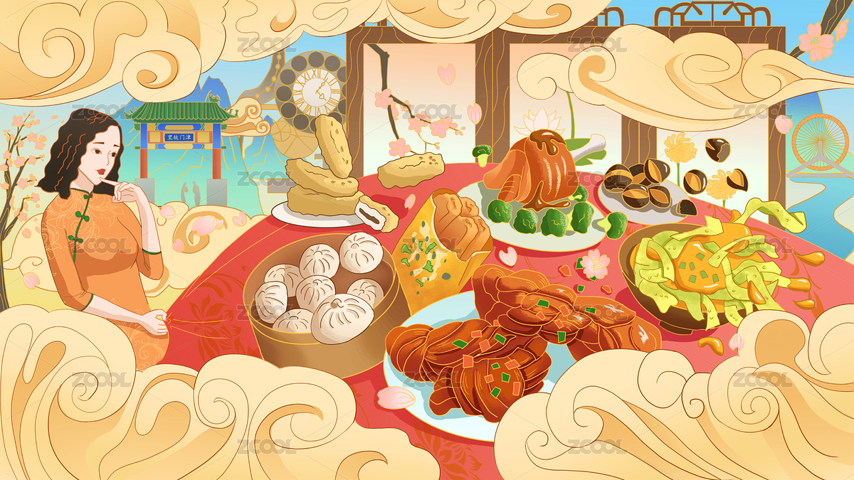 天津特色小吃（主預(yù)覽-2037982） - 未分類 - 站酷設(shè)計(jì)師三點(diǎn)水pp原創(chuàng)素材 - 站酷ZCOOL