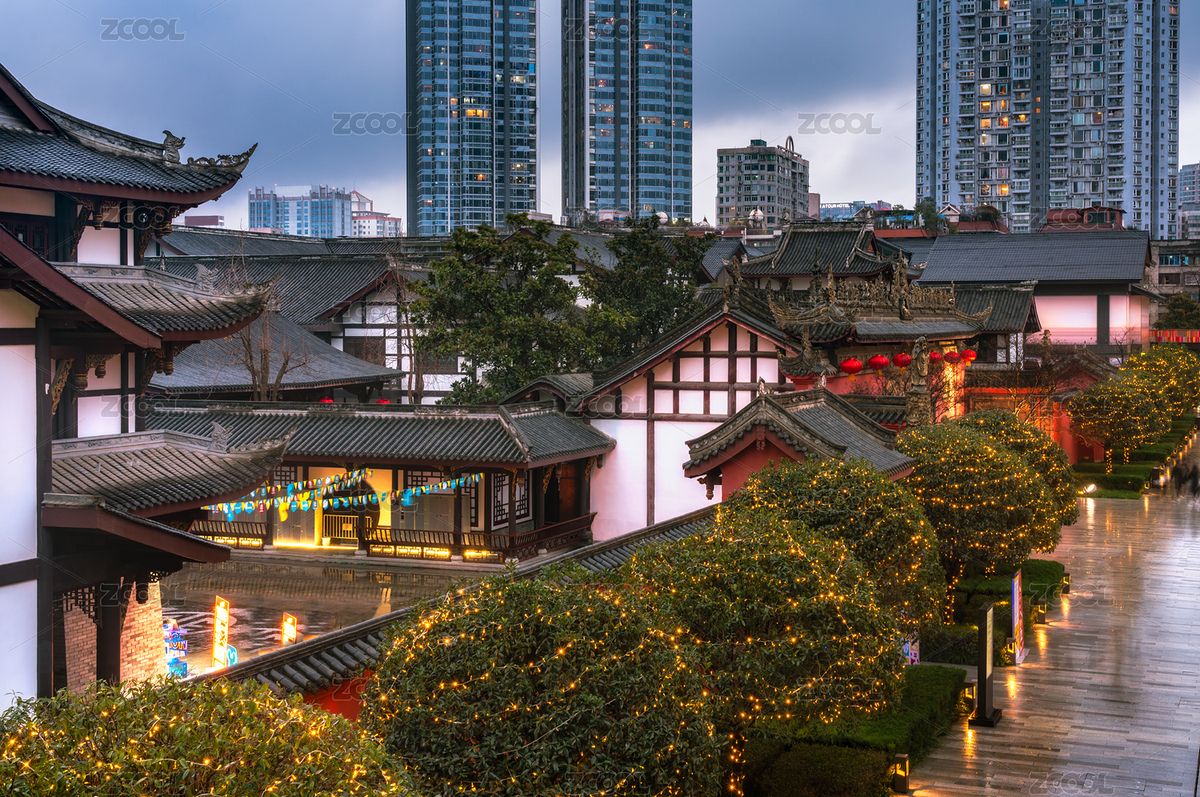 中國(guó)四川成都太古里商業(yè)街建筑夜景（主預(yù)覽-5075111） - 未分類 - 站酷設(shè)計(jì)師yuanbo83原創(chuàng)素材 - 站酷ZCOOL