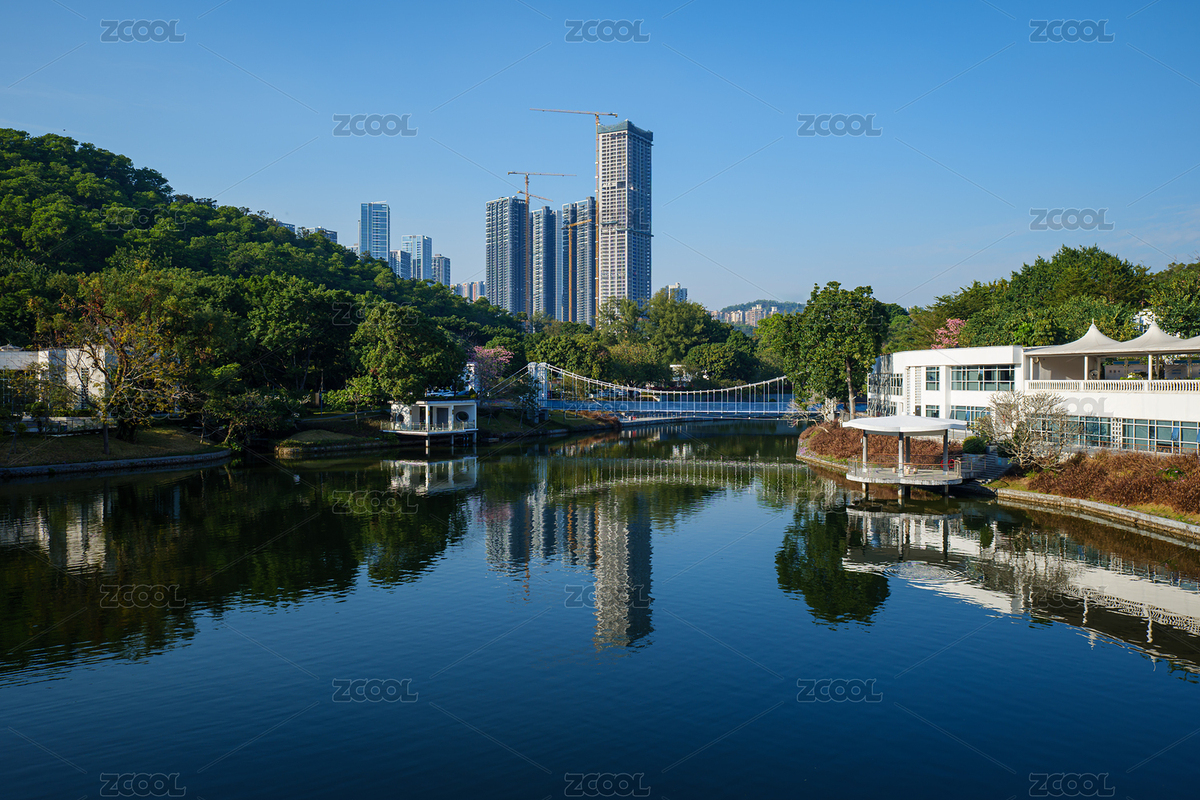 深圳東湖公園的城市生態(tài)湖景風光與高樓大廈（主預覽-12674808） - 未分類 - 站酷設計師80I80TfdLw原創(chuàng)素材 - 站酷ZCOOL