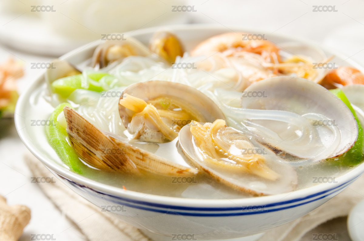 一碗鲜美的海鲜汤鲜虾花甲粉丝汤（主预览-5091471） - 未分类 - 站酷设计师今日吃鱼原创素材 - 站酷ZCOOL
