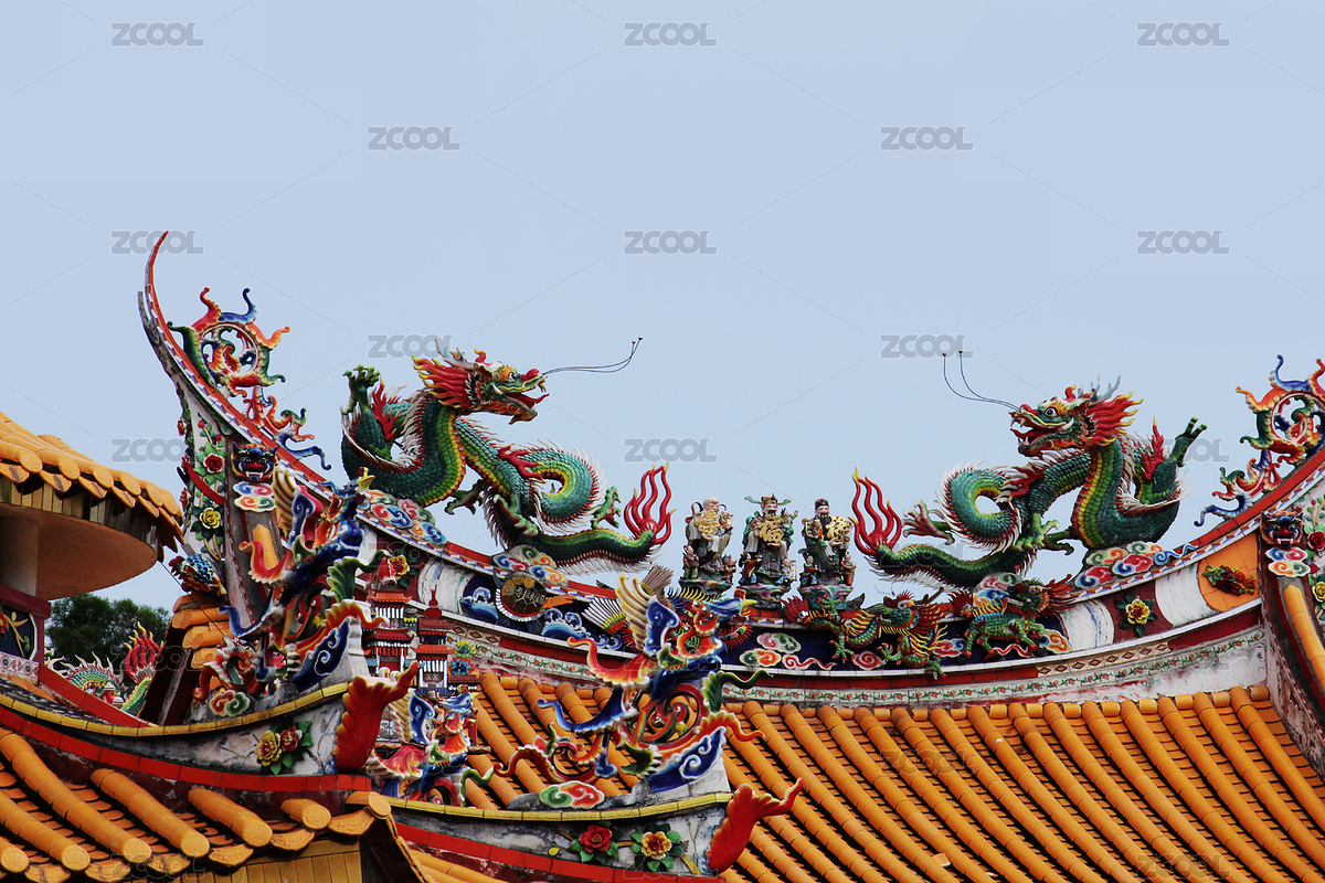 中國廈門土地廟屋頂上的閩南傳統(tǒng)工藝藝術(shù)（主預(yù)覽-5428161） - 未分類 - 站酷設(shè)計師WUWUDEFENSI原創(chuàng)素材 - 站酷ZCOOL