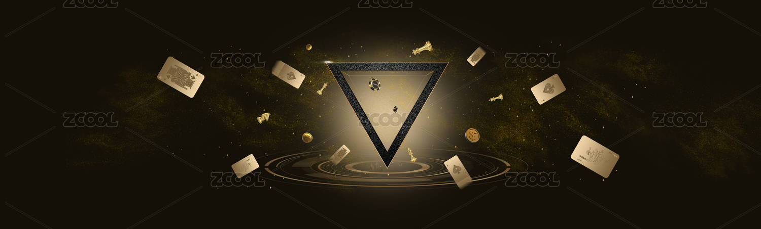 黑金棋牌游戏娱乐banner背景